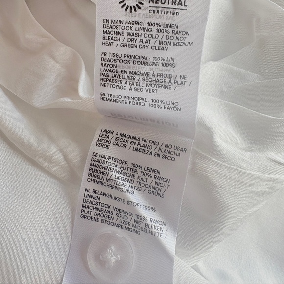 NEW Reformation Janu Midi Linen Dress Serenity White Blue Floral | US 0 / UK 4 - Picture 15 of 16